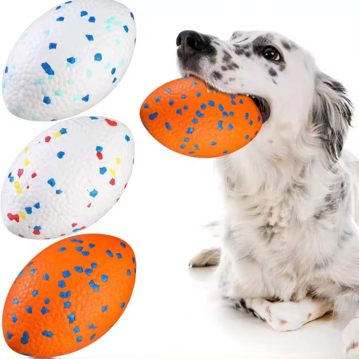 Durable Speckled Dog Toy Balls
