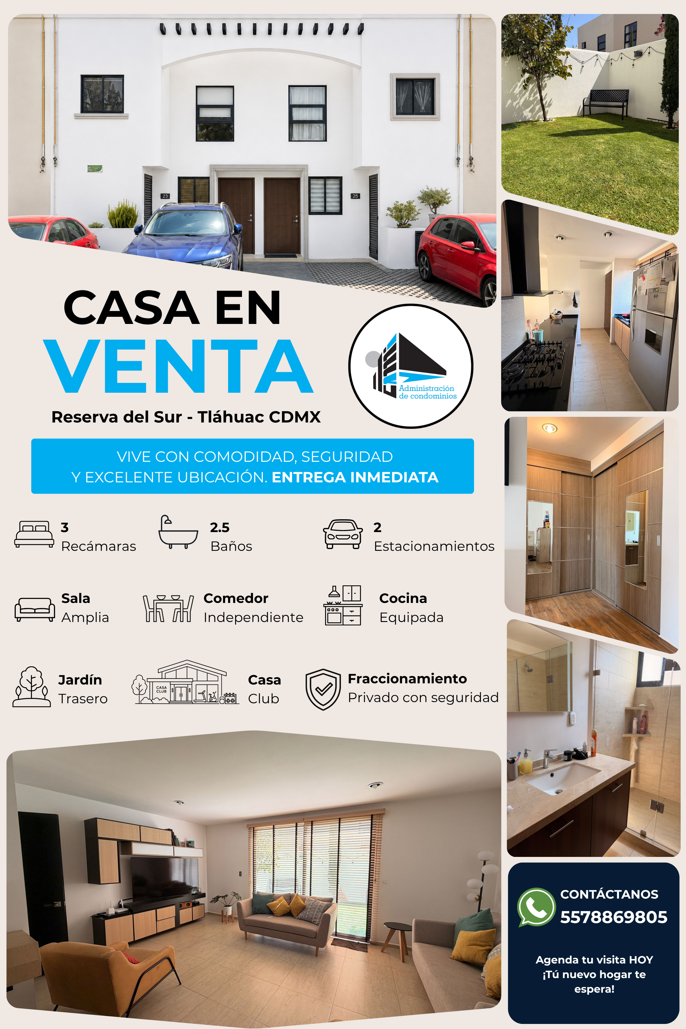 Casa residencial en condominio