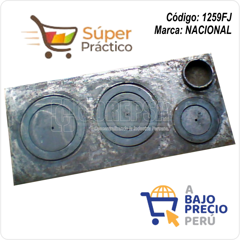 Plancha COCINA 3 HORNILLAS 