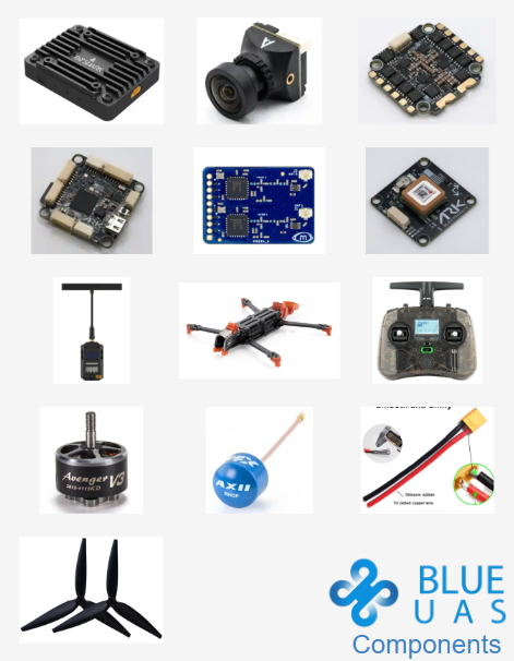 AeroTech Systems 7" FLURRY BlueUAS Component Drone Build DIY Kit