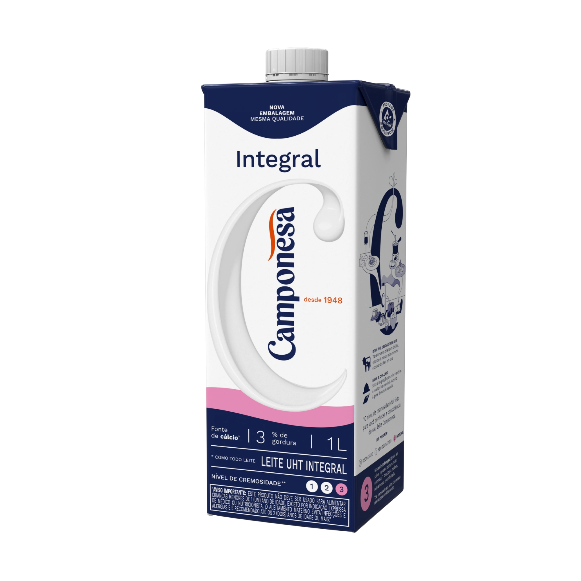 Caixa de Leite Camponesa 1L 