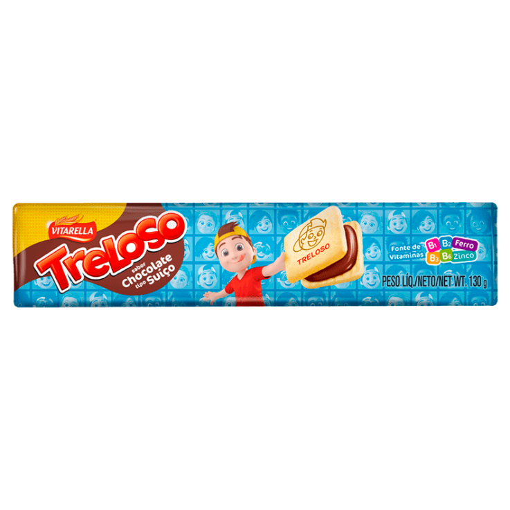 Biscoito treloso clubinho chocolate