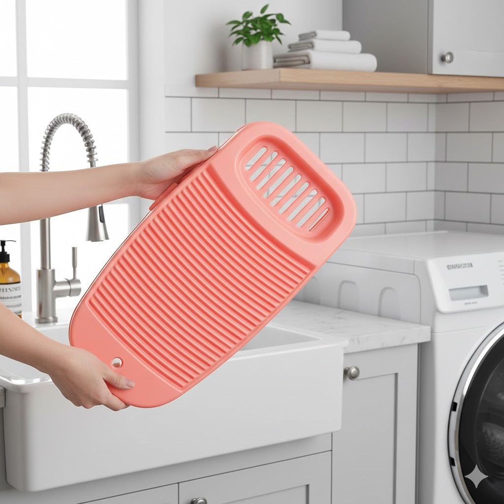 Plastic Washboard with Soap Holder