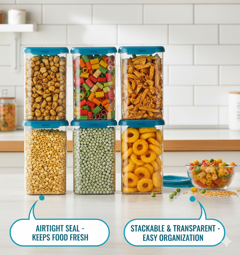 Square Food Storage Containers Set