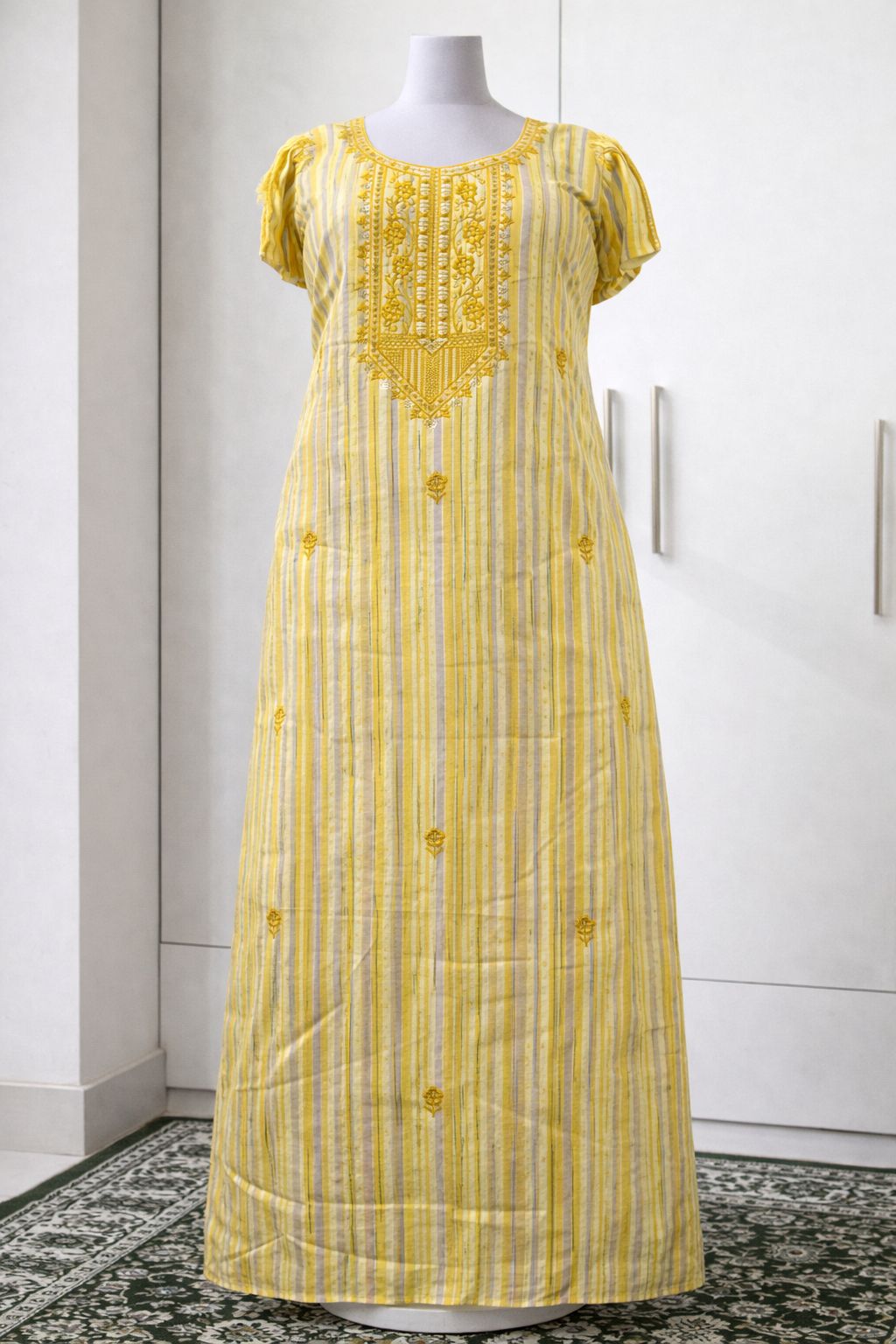 Yellow Cotton Maxi Dress