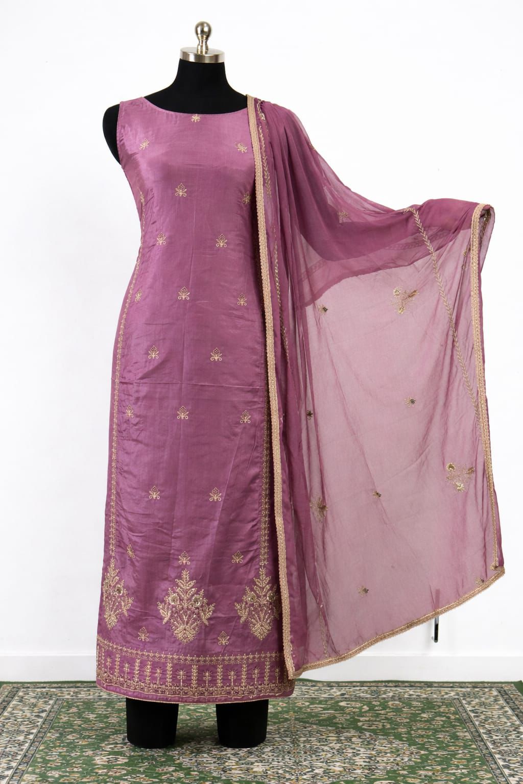 Embroidered Silk Salwar Suit