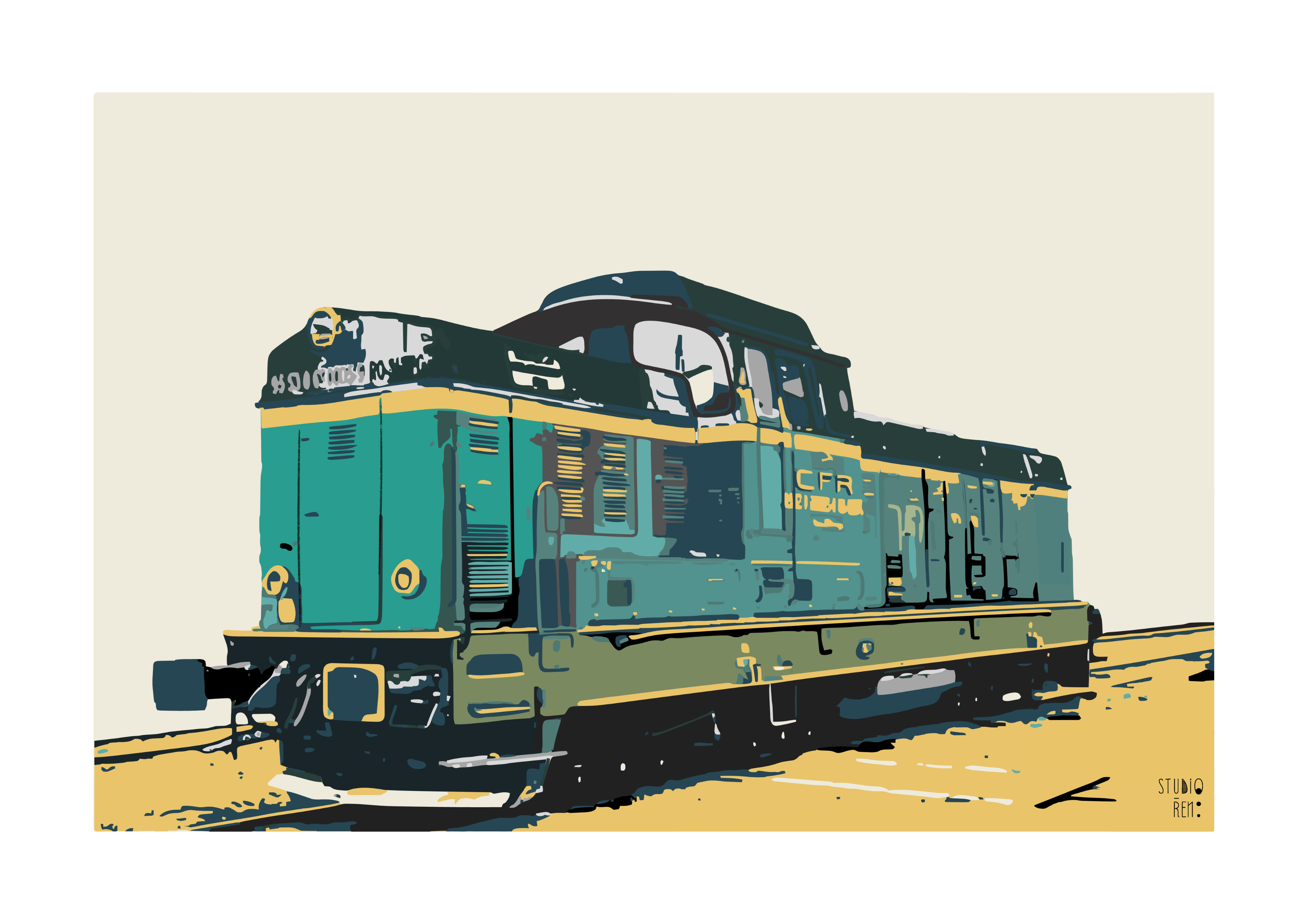 CFR Locomotive Art Print