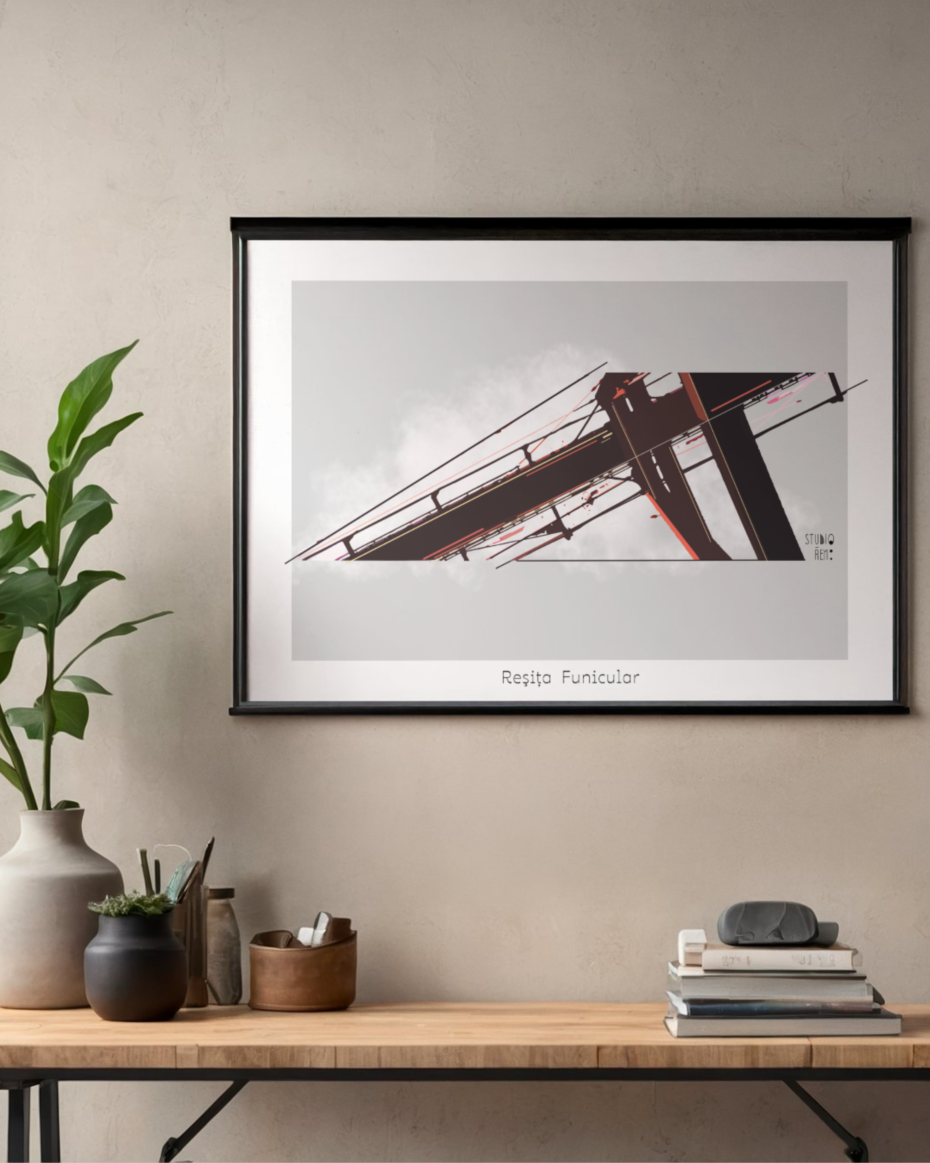 Stylized Funicular Art Print