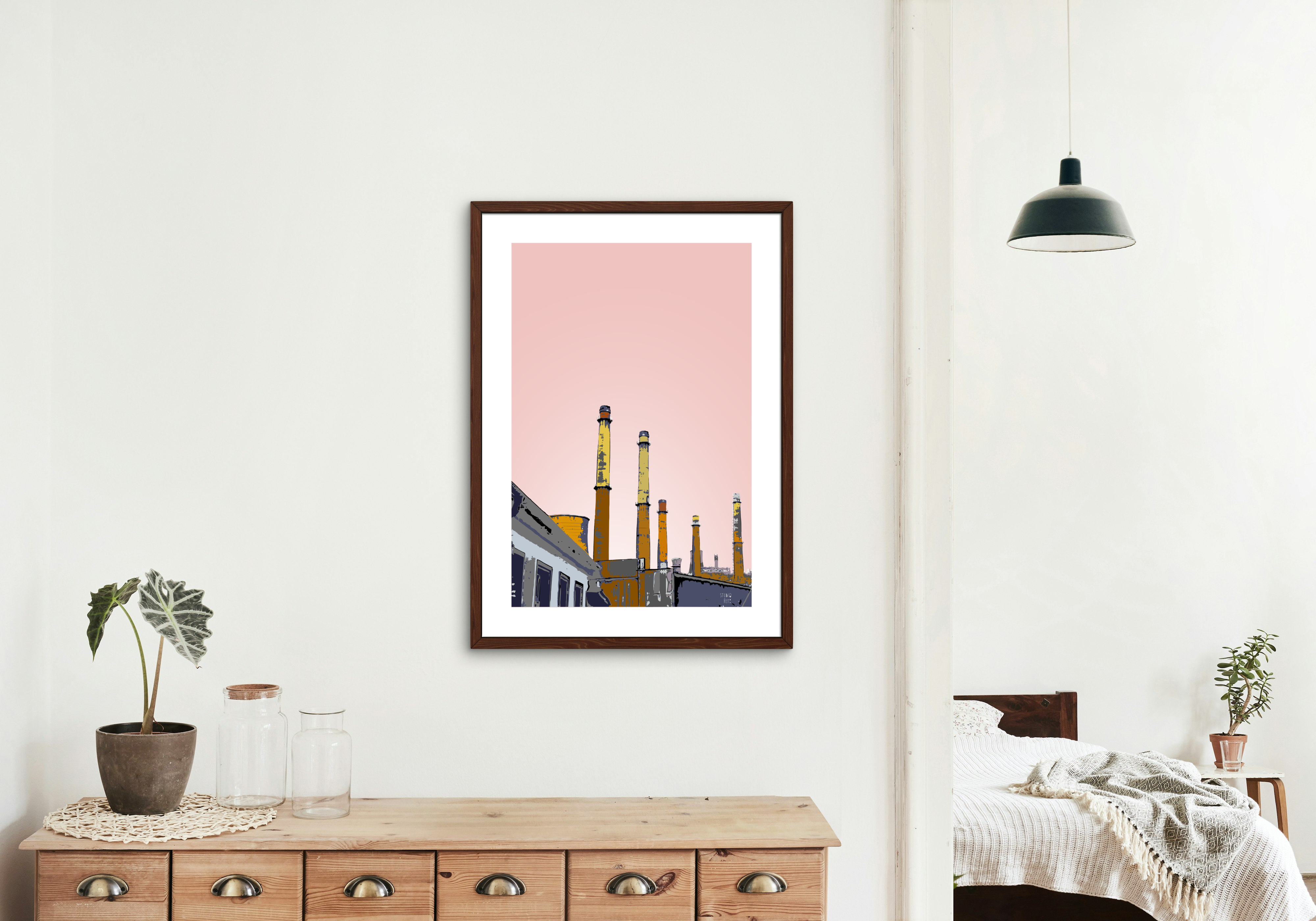 Neighborhood Factory Art Print
