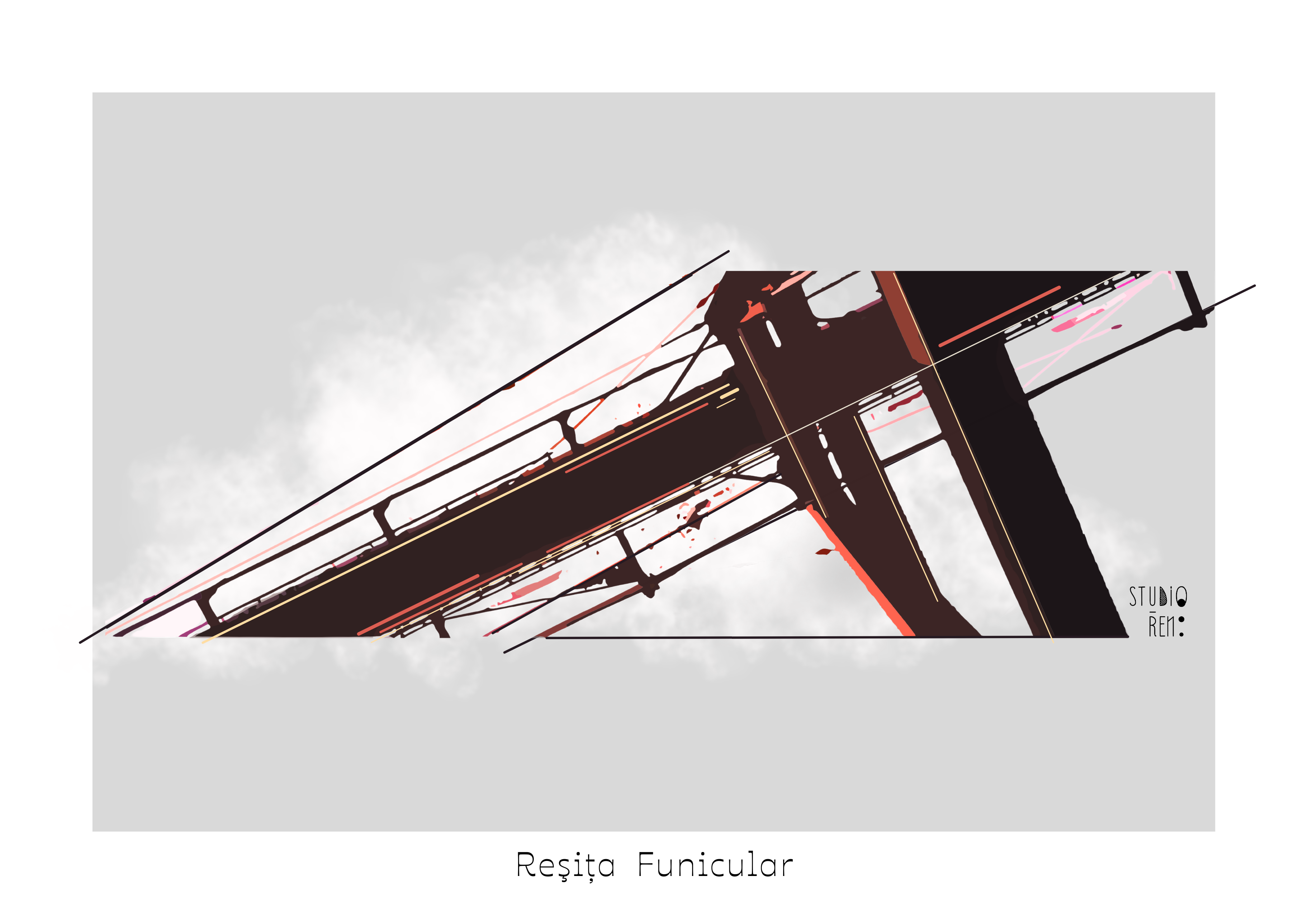 Stylized Funicular Art Print