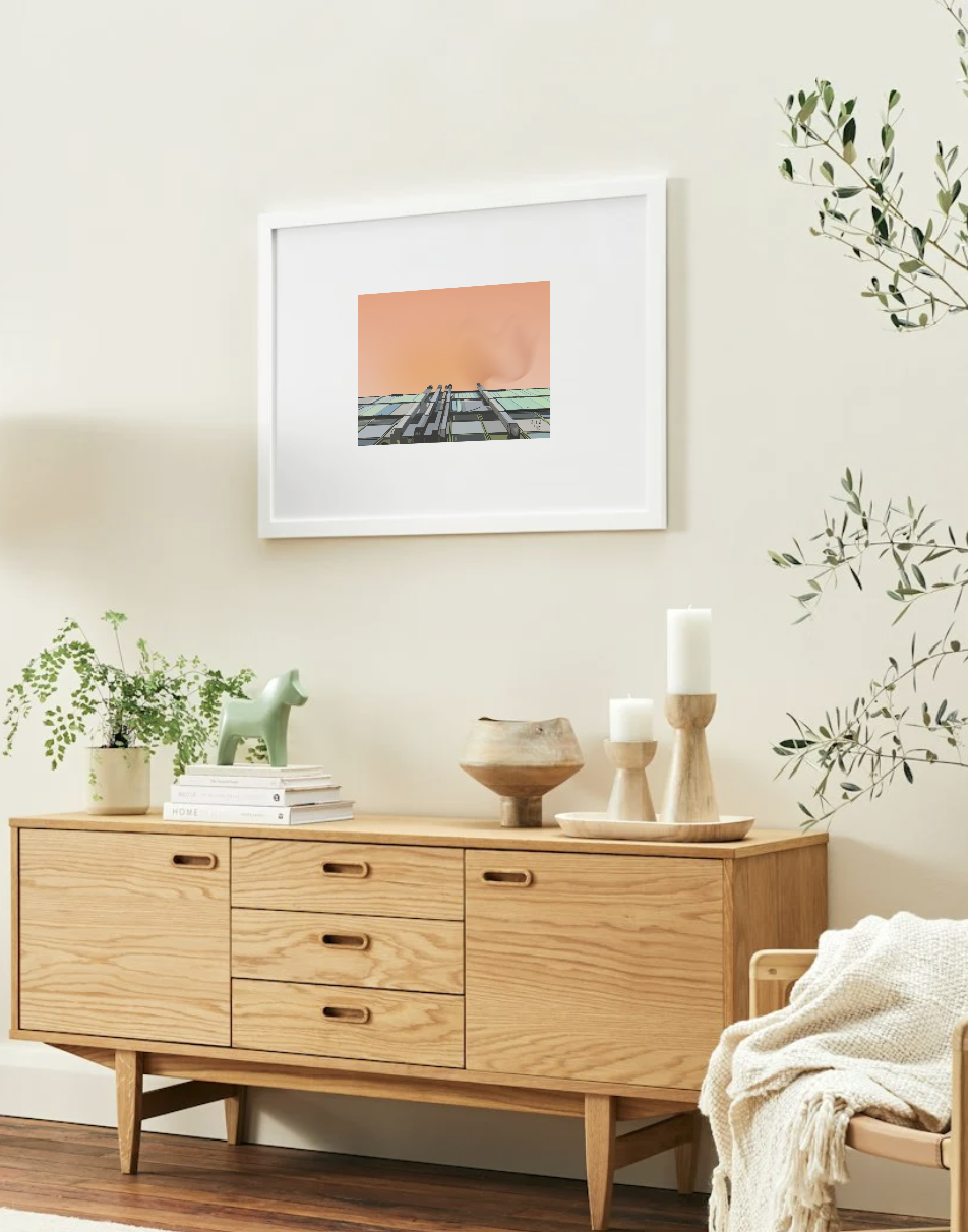 Industrial Skyline Art Print