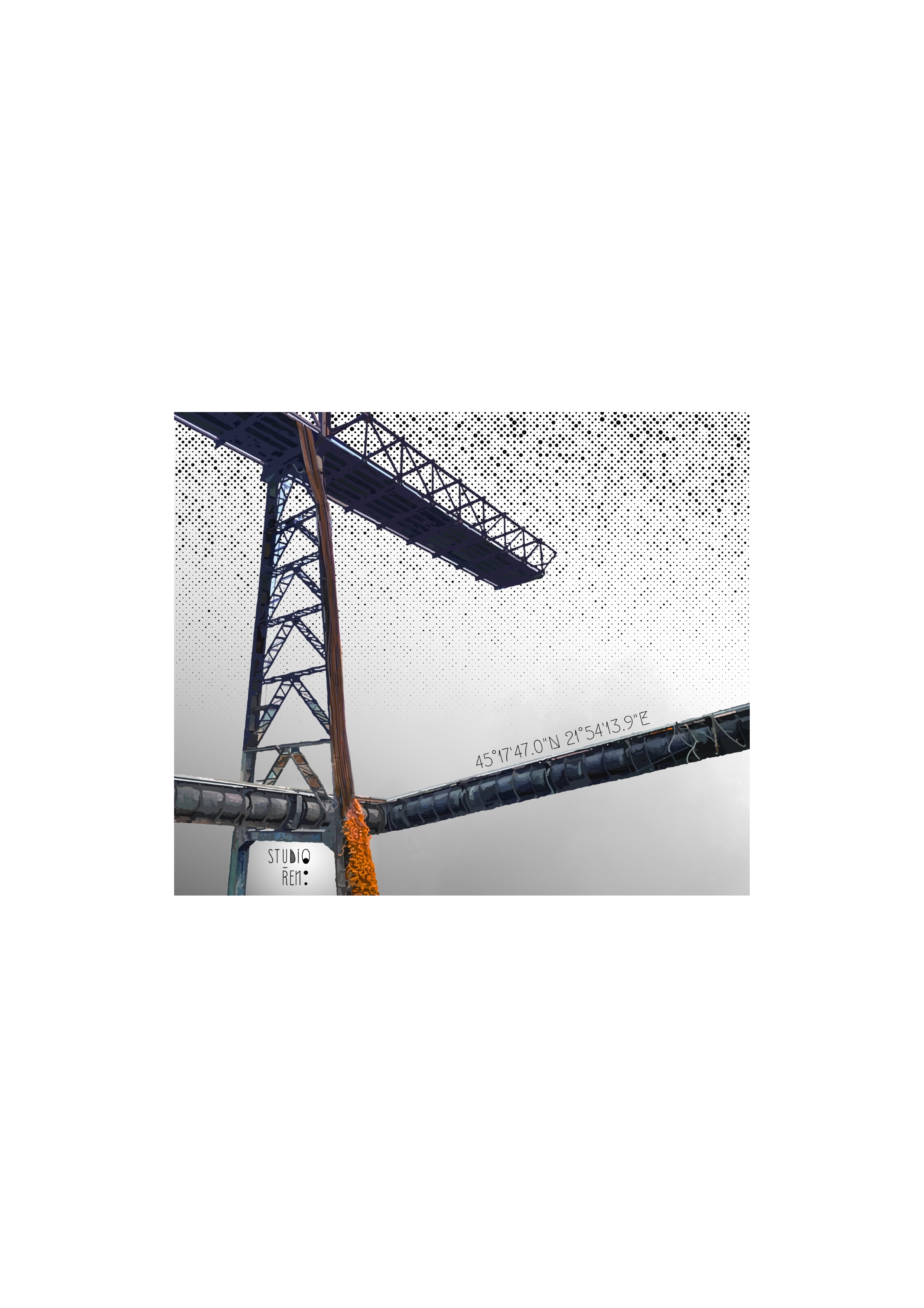 Industrial Conveyor Bridge Art Print