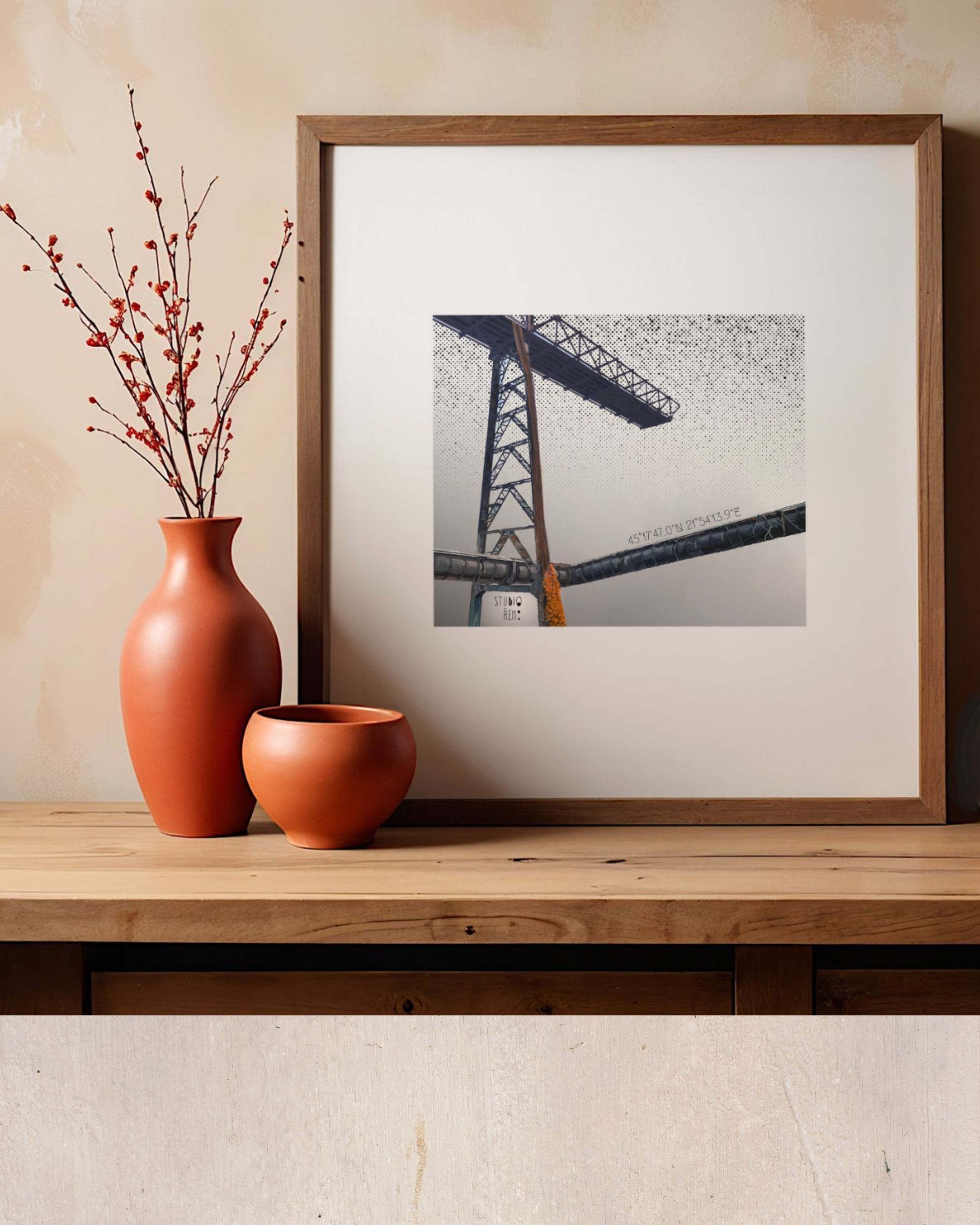 Industrial Conveyor Bridge Art Print