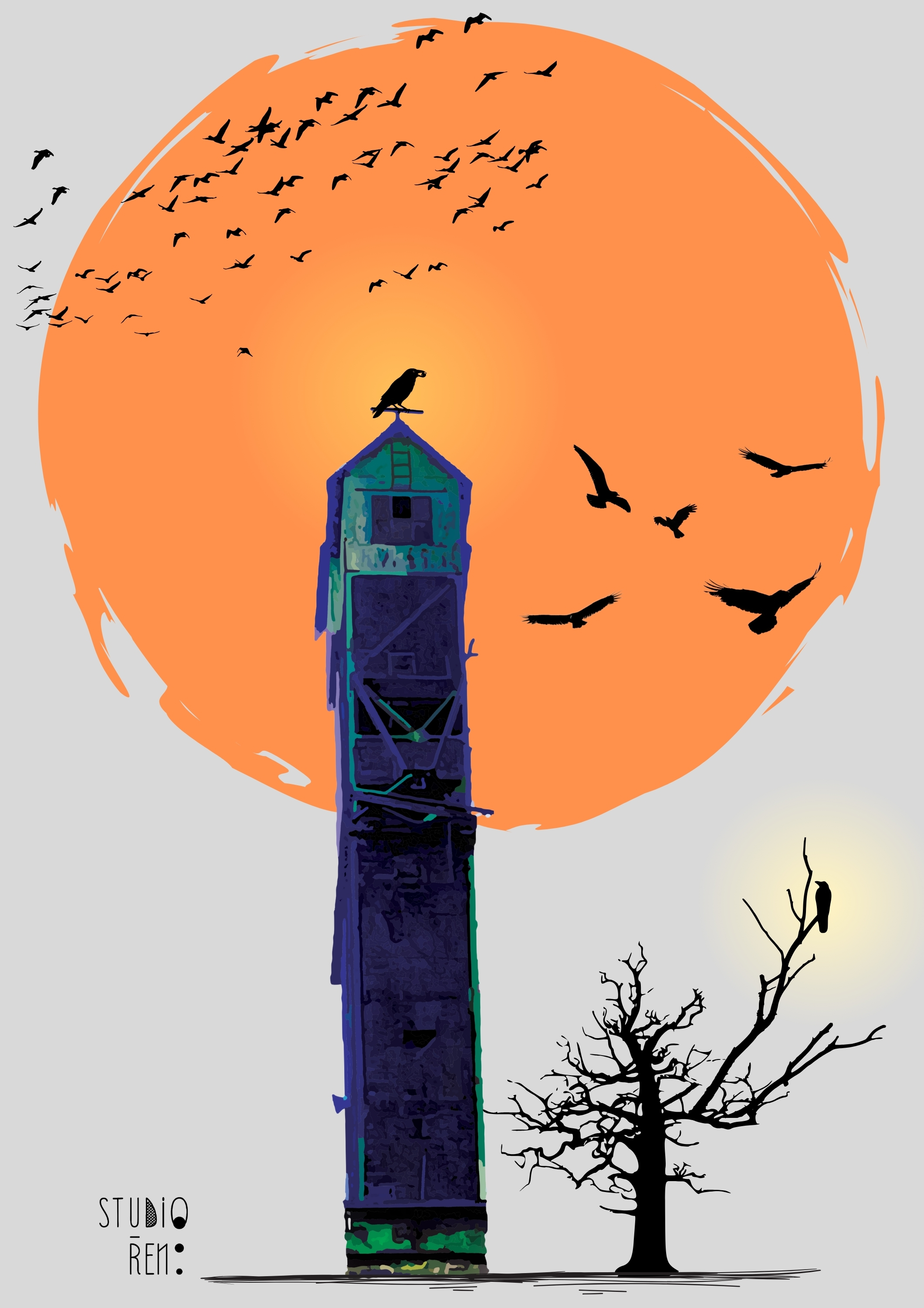 "Sky Barn" Art Print