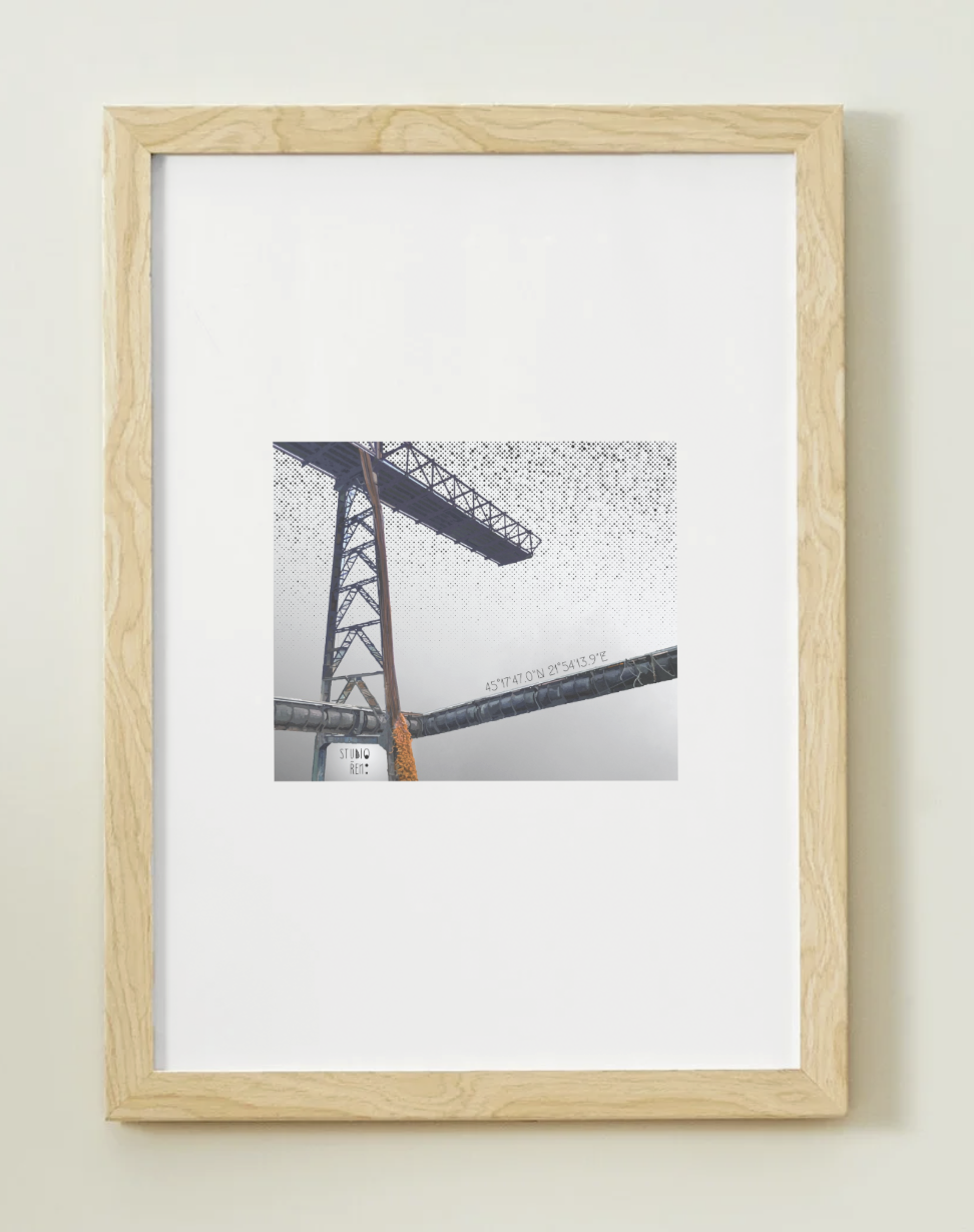 Industrial Conveyor Bridge Art Print