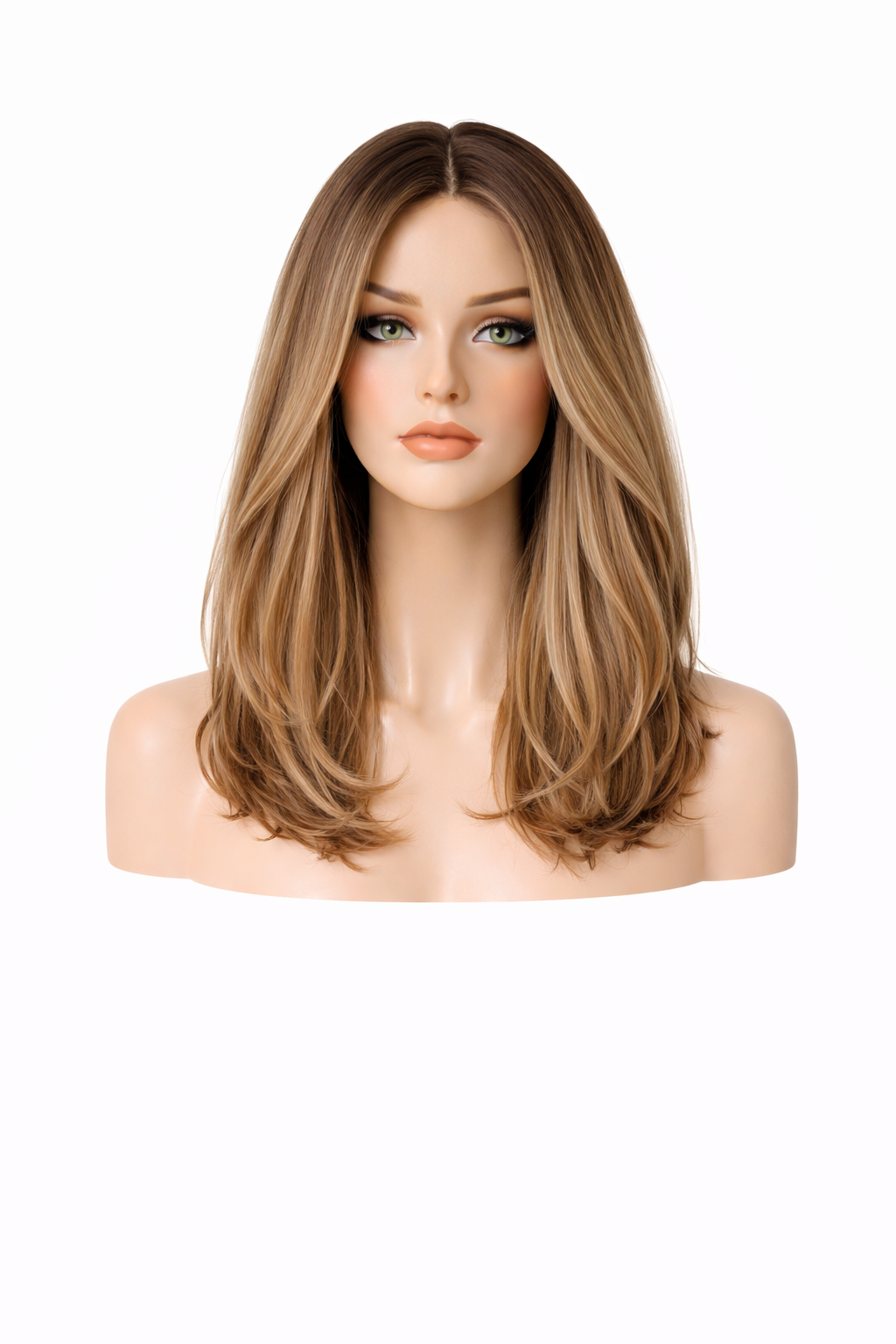 Medium-Length Layered Blonde Wig