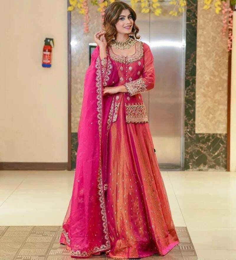 Pink Designer Anarkali Suit