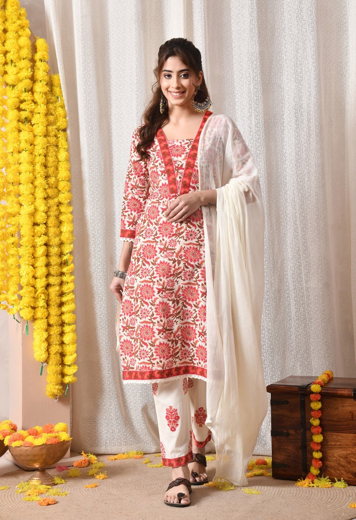 Floral Ethnic Kurta Set