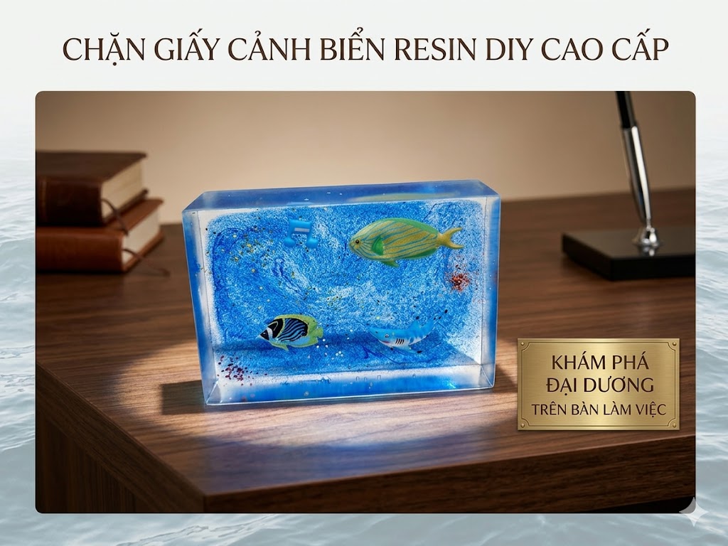 Chặn giấy (cảnh biển, 8x5*2 cm)