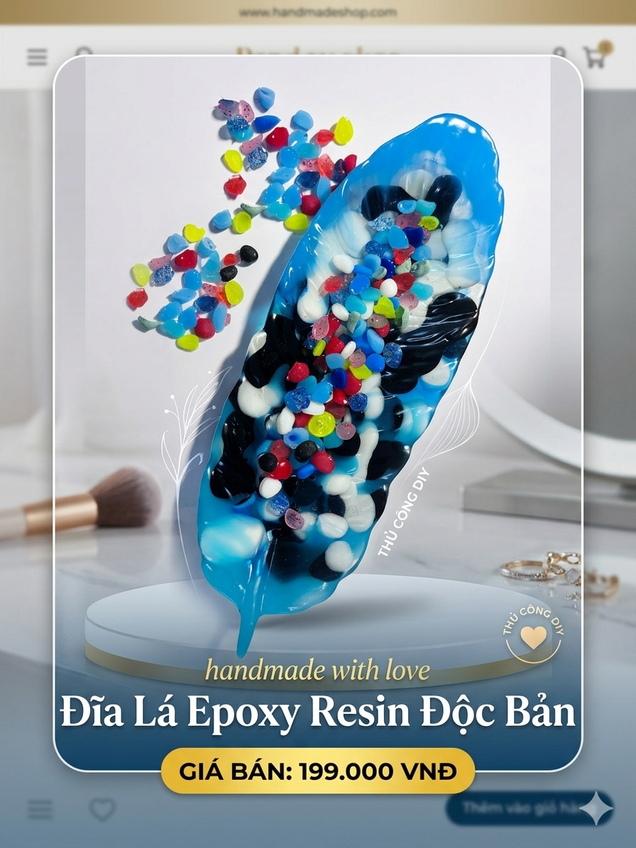 Đĩa lá đại dương (22x7.5 cm)