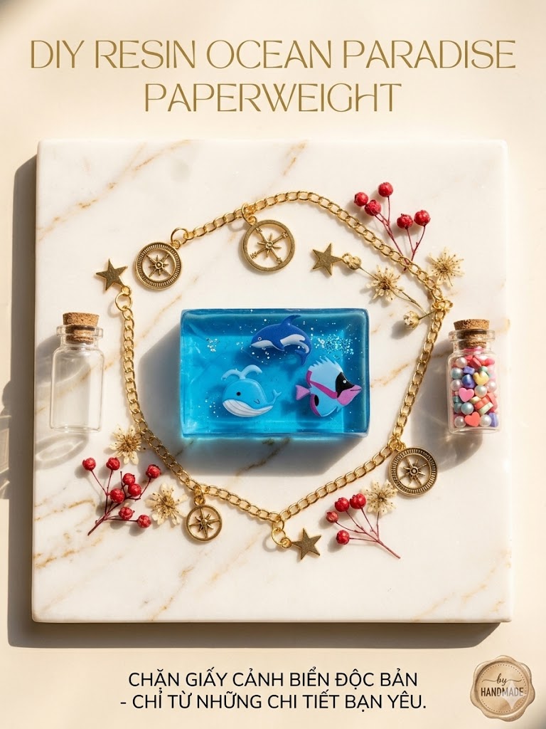 Chặn giấy (cảnh biển, 8x5*2 cm)