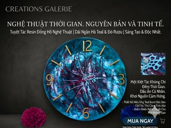 Đồng hồ treo tường (đường kính 23 cm)