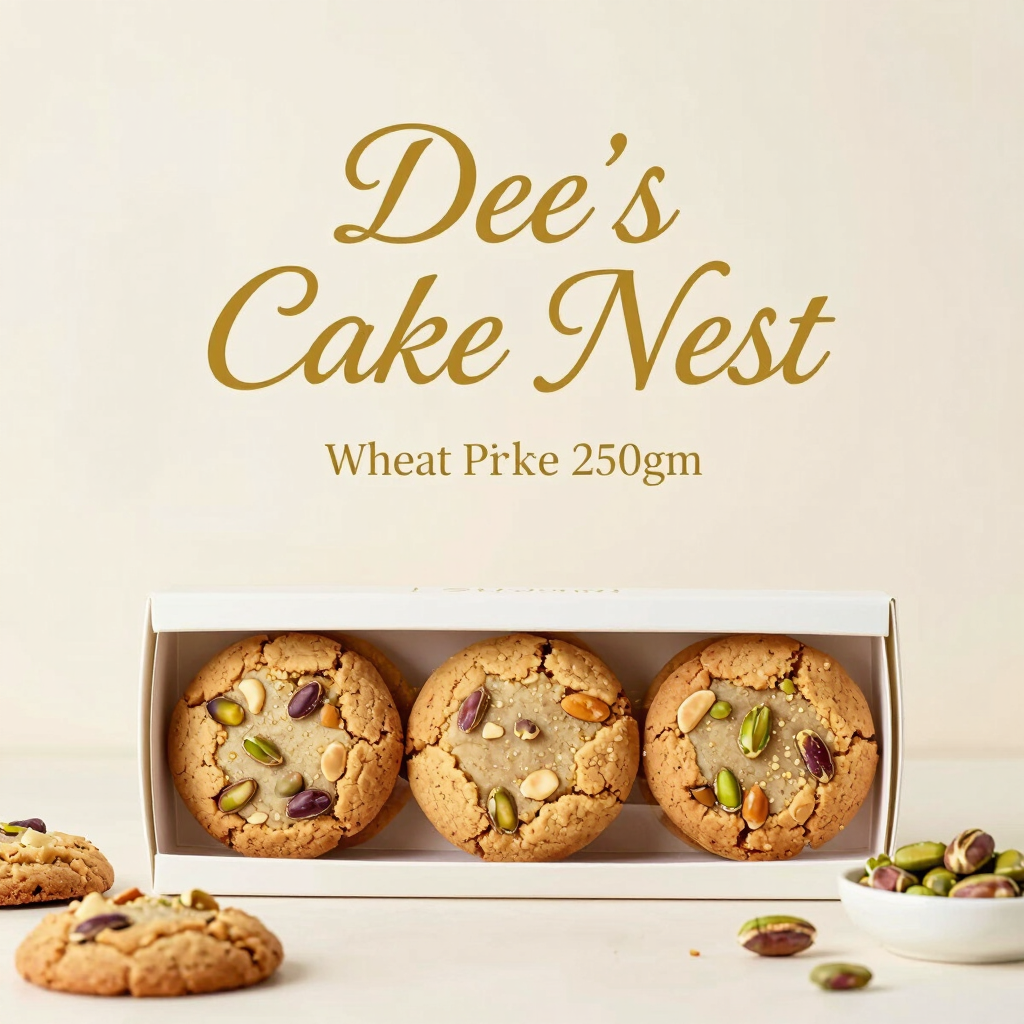 Wheat Pistachio Cookies - 250 Gm