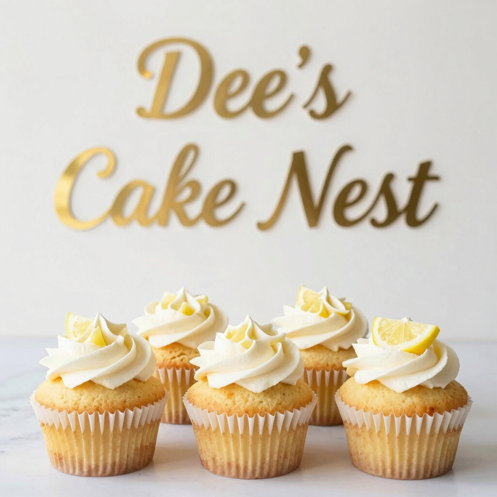 Vanilla lemon cupcake (4 pc)