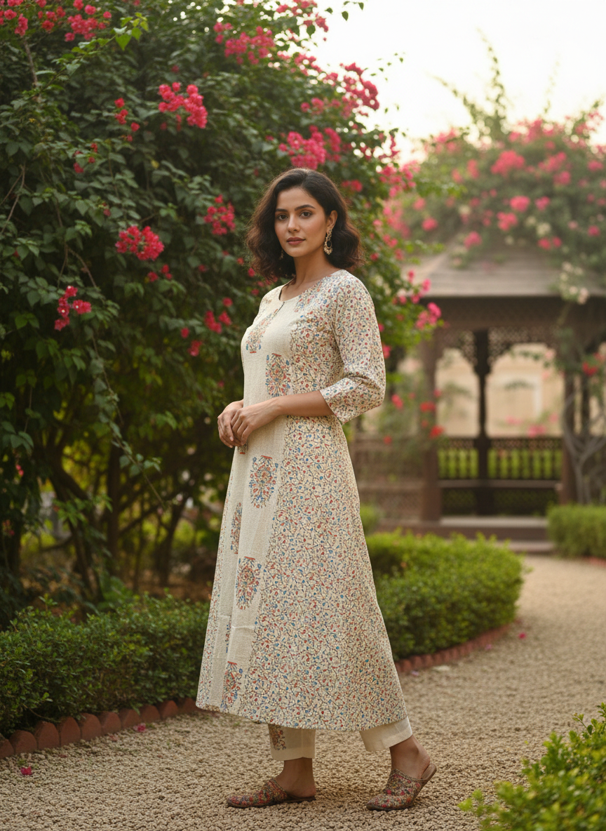 Floral Printed Long Kurta