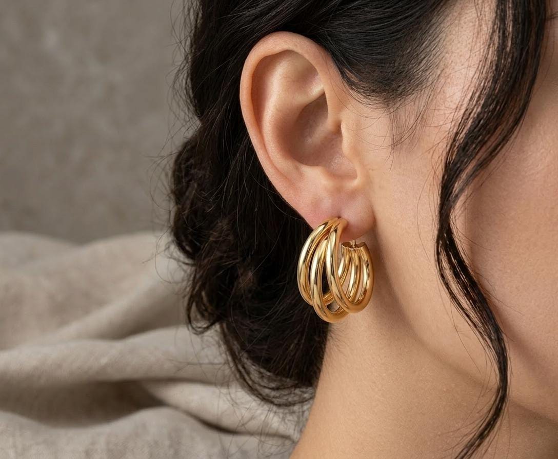 The Hera Triple-Stacked Hoops