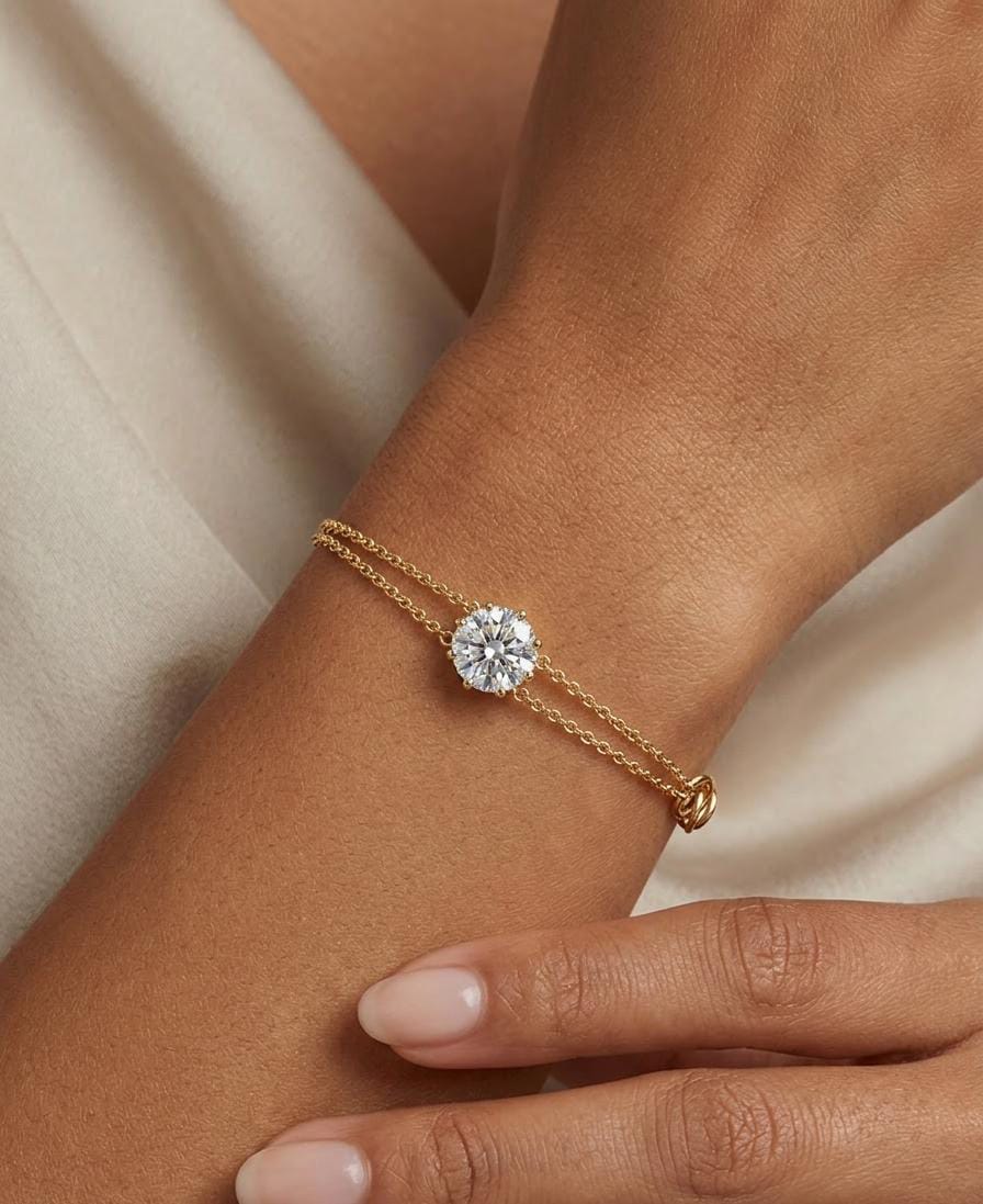 The Serene Solitaire Bracelet