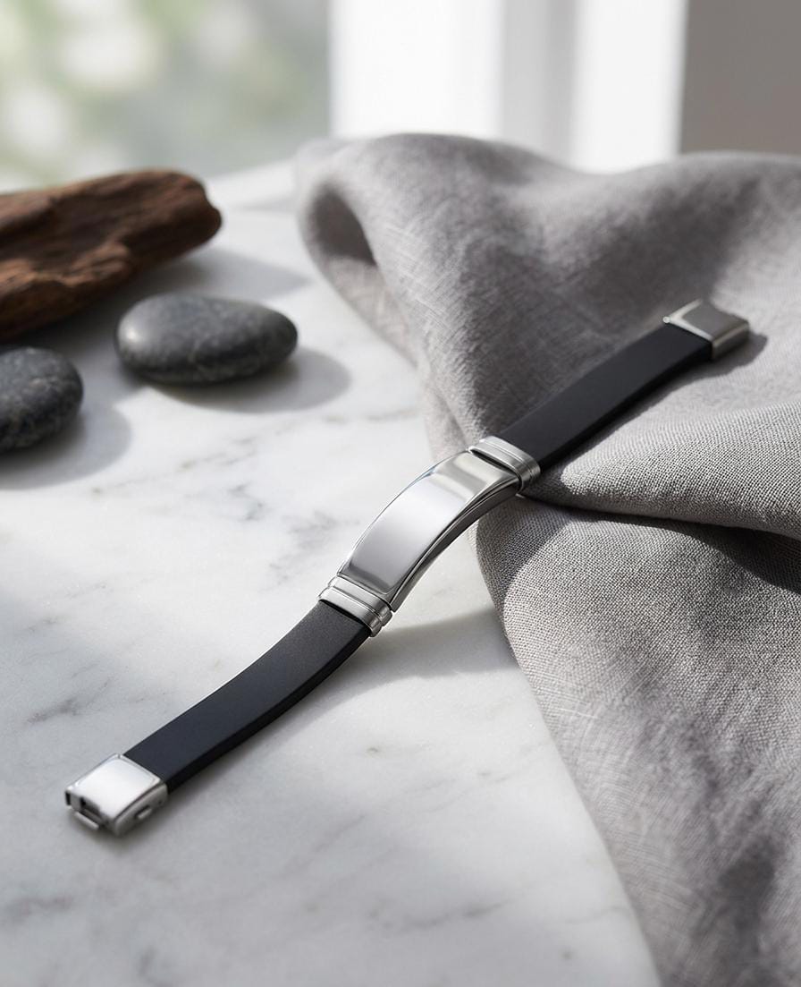 The Elementalist Silicone & Steel ID Bracelet