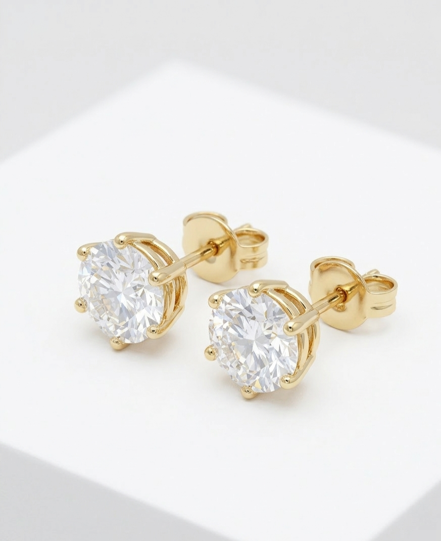 Golden Flutter Butterfly Earrings – 2 in 1 Convertible Stud & Drop