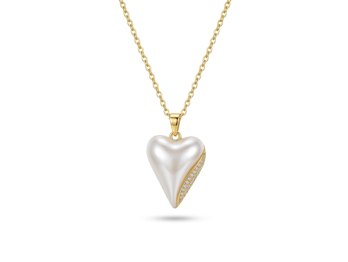 The Celestial Pearl Heart Pendant