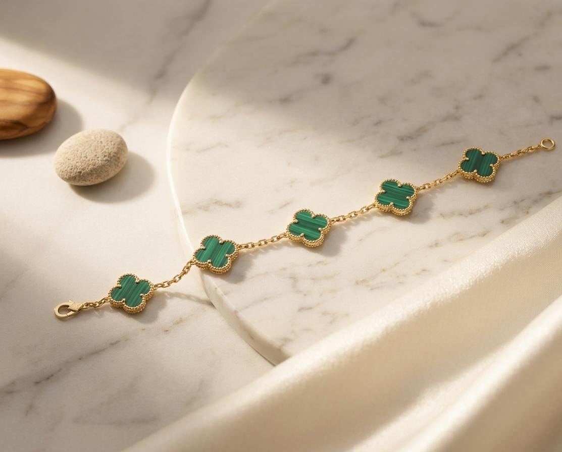 The Verdant Fortune Clover Bracelet