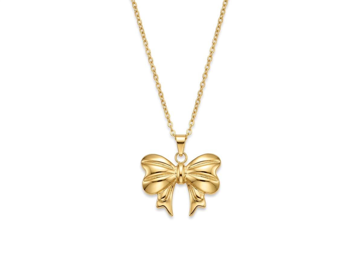The Belle Ribbon Bow Necklace 