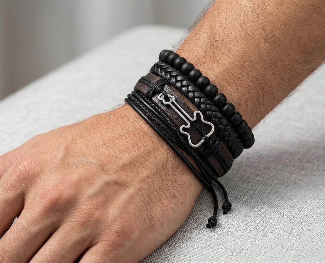 The Rocker’s Rhythm Multilayer Bracelet Set