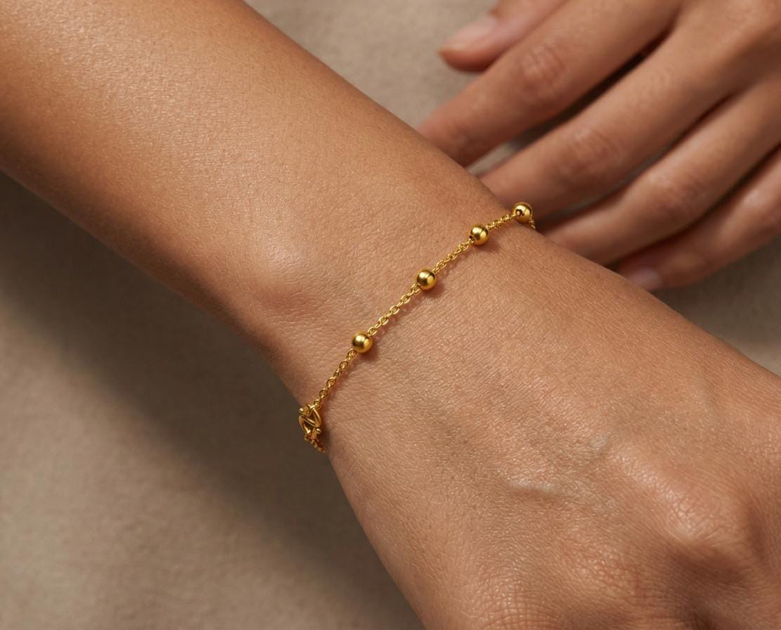 The Gilded Orb Minimalist Bracelet