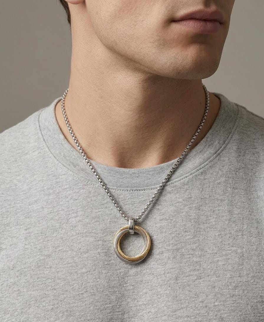 The Trinity Dual-Tone Infinity Pendant