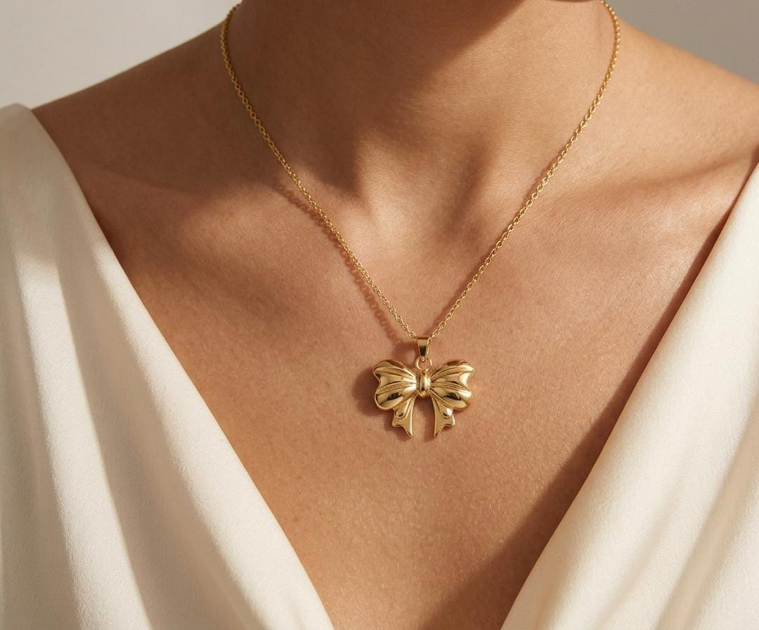 The Belle Ribbon Bow Necklace 