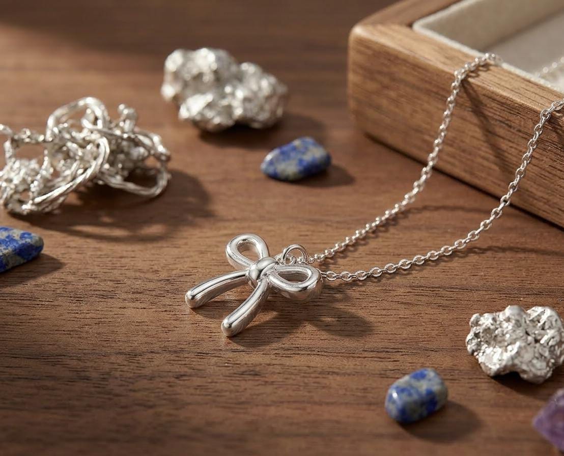 The Belle Ribbon Bow Pendant
