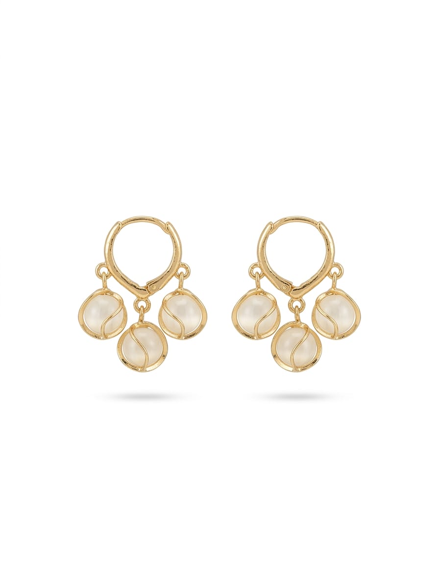 Pearl Bloom Charm Earrings 