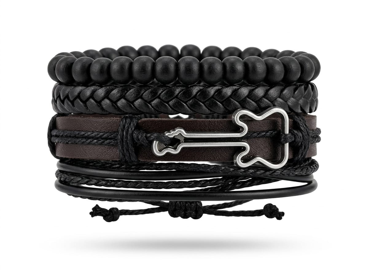 The Rocker’s Rhythm Multilayer Bracelet Set