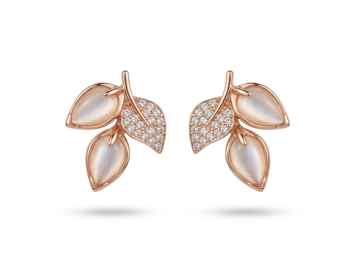 The Moonlit Leaf Studs