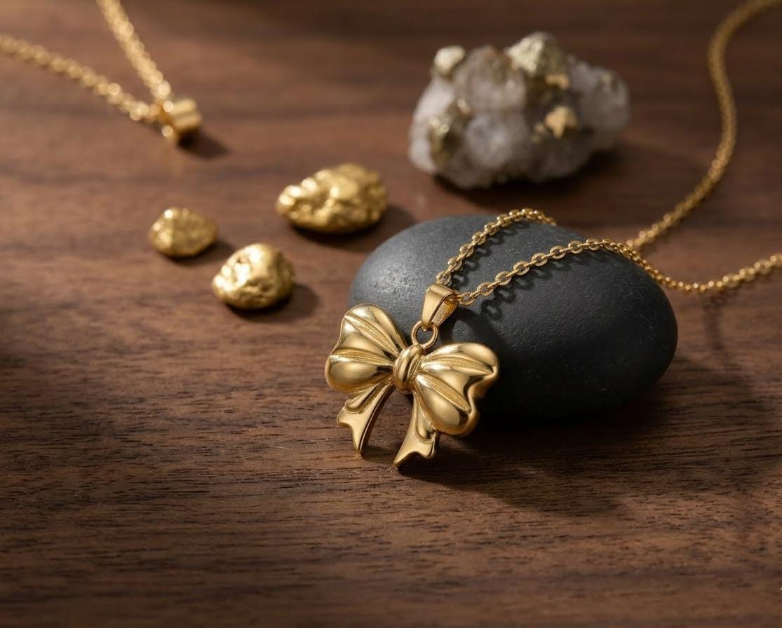 The Belle Ribbon Bow Necklace 