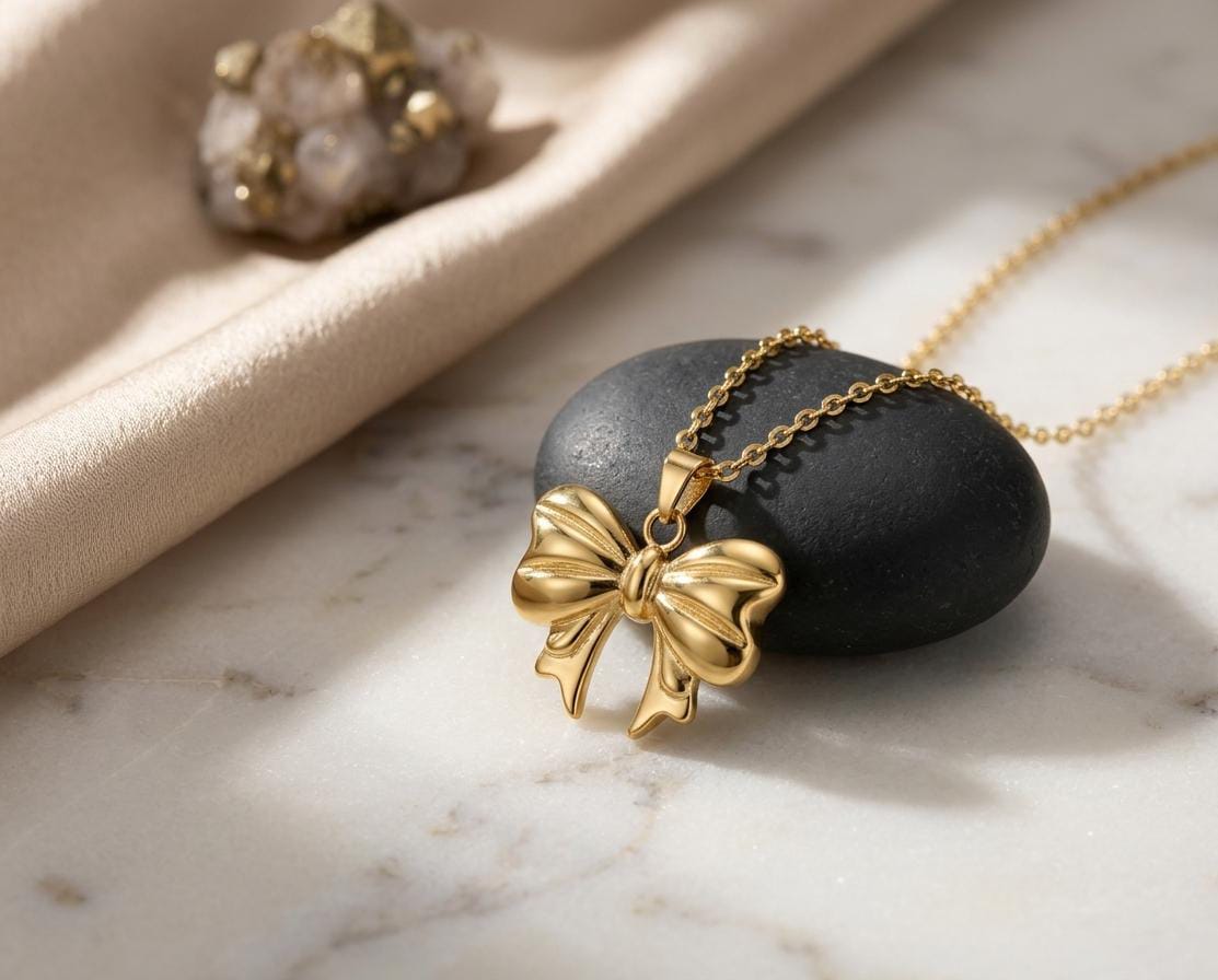 The Belle Ribbon Bow Necklace 