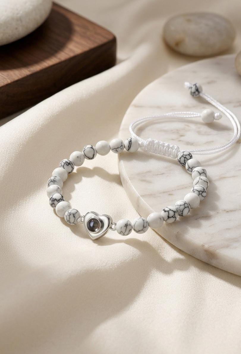 The Marble Heart "I Love You" Projection Bracelet