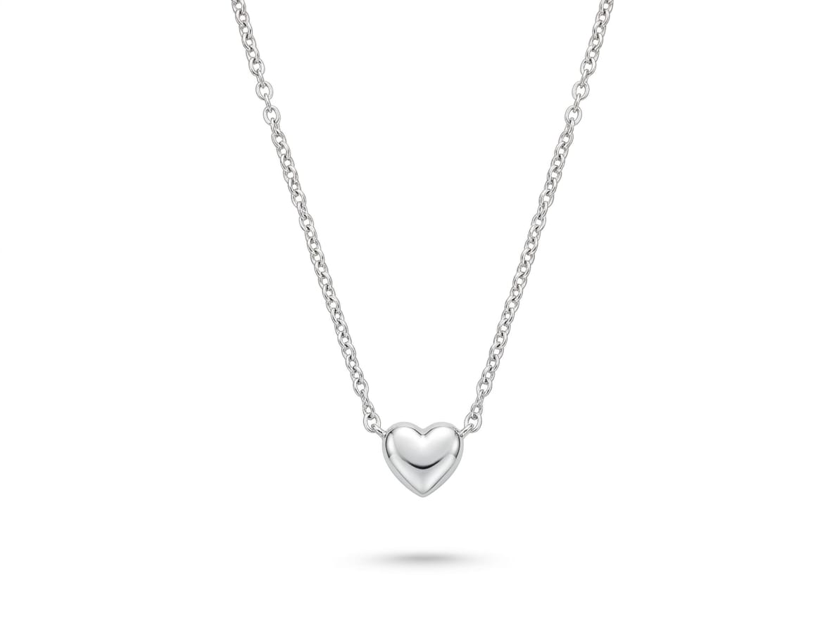 The Luna Polished Heart Necklace