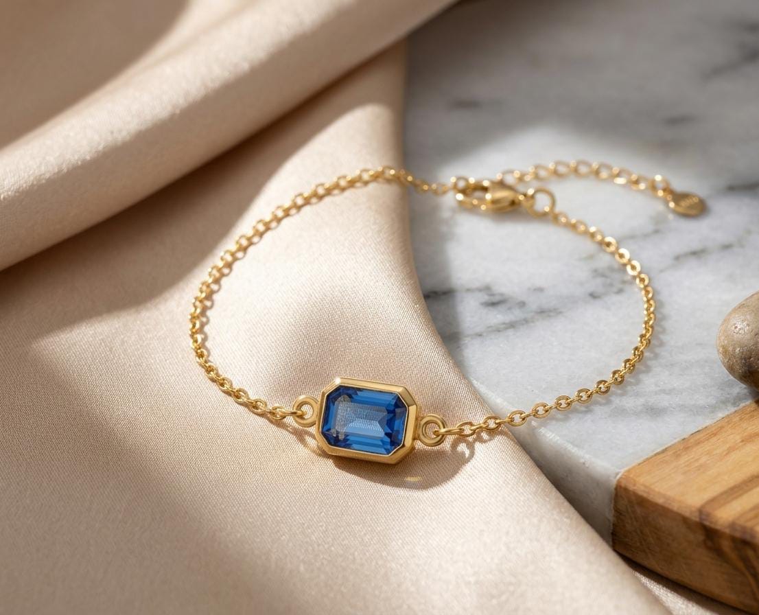 The Azure Majesty Emerald-Cut Bracelet