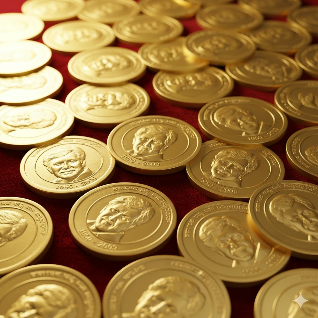 Dr.  Vishnuvardhan Commemorative Gold Coin